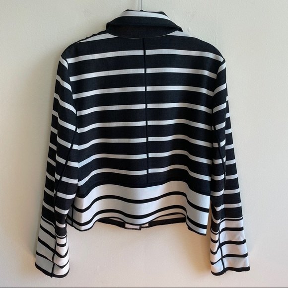 W by Worth Striped Collared Button Down Jacket Size 12 - Picture 6 of 9